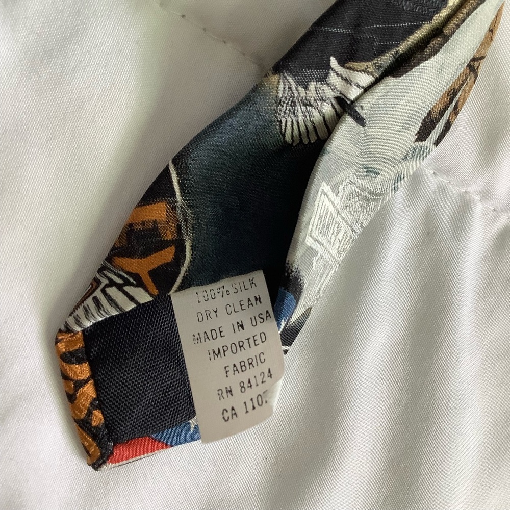 RARE LAS VEGAS HARLEY DAVIDSON RALPH MARLIN SILK 2000 AMERICA USA PATRIOT TIE - Picture 3 of 3